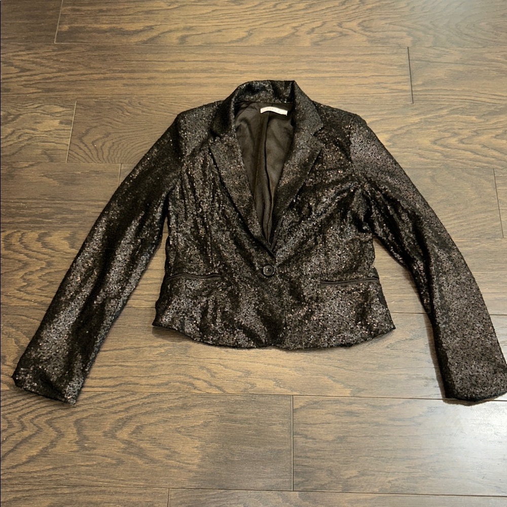 Black Sequin Blazer - image 1